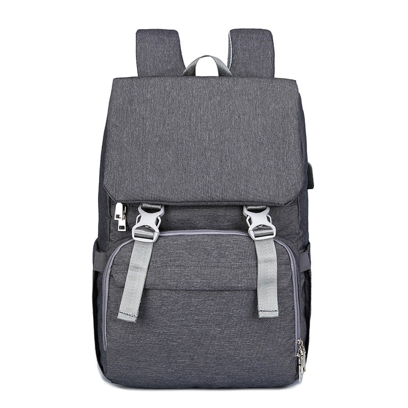 Multifunctional USB Mommy Backpack Diaper Bag