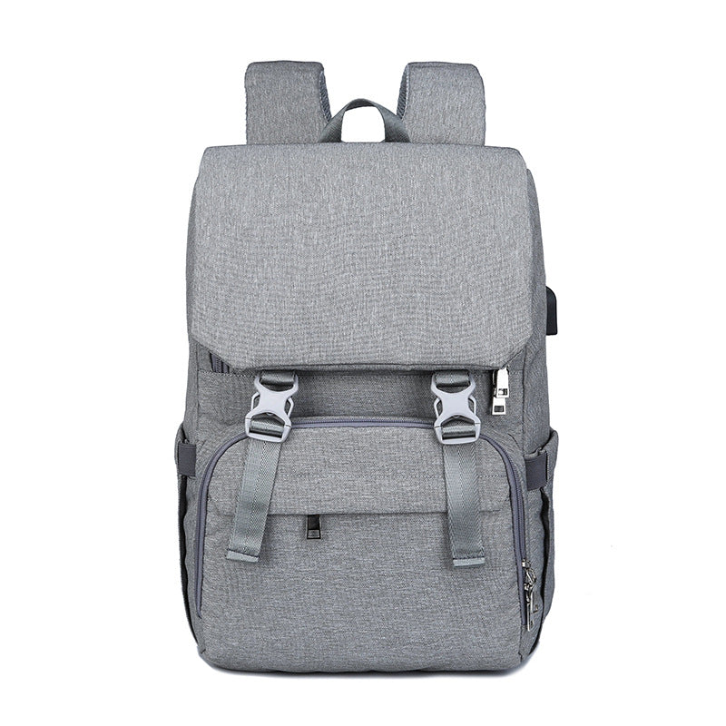 Multifunctional USB Mommy Backpack Diaper Bag