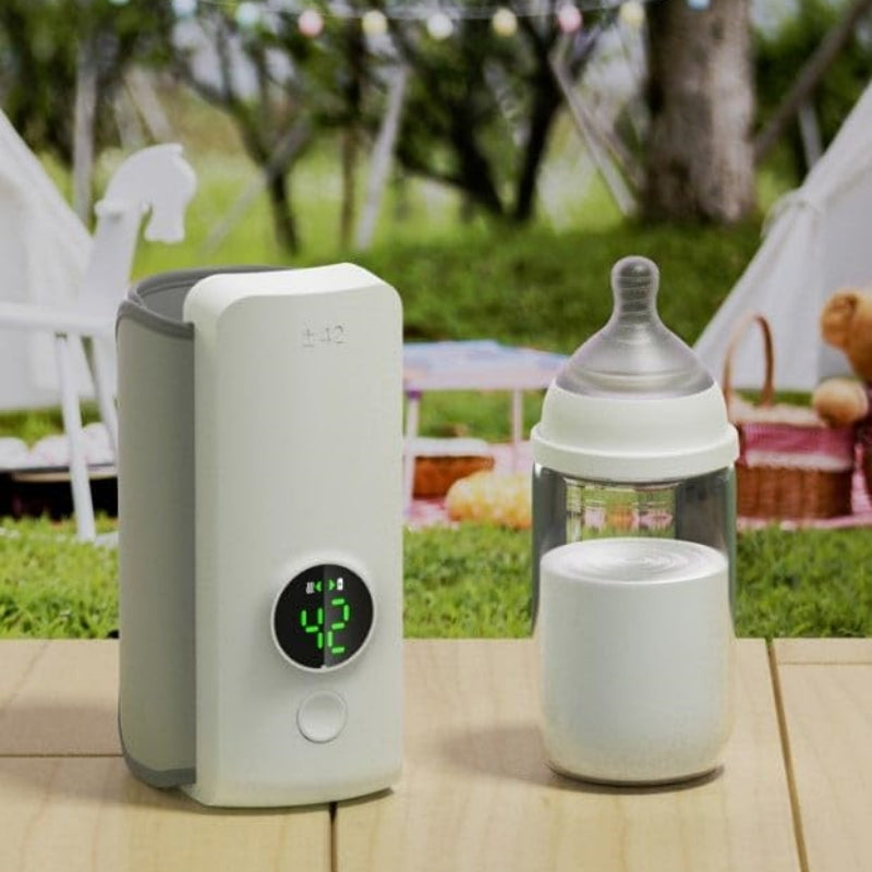 Portable Wireless Baby Bottle Warmer Sleeve (Includes Battery)