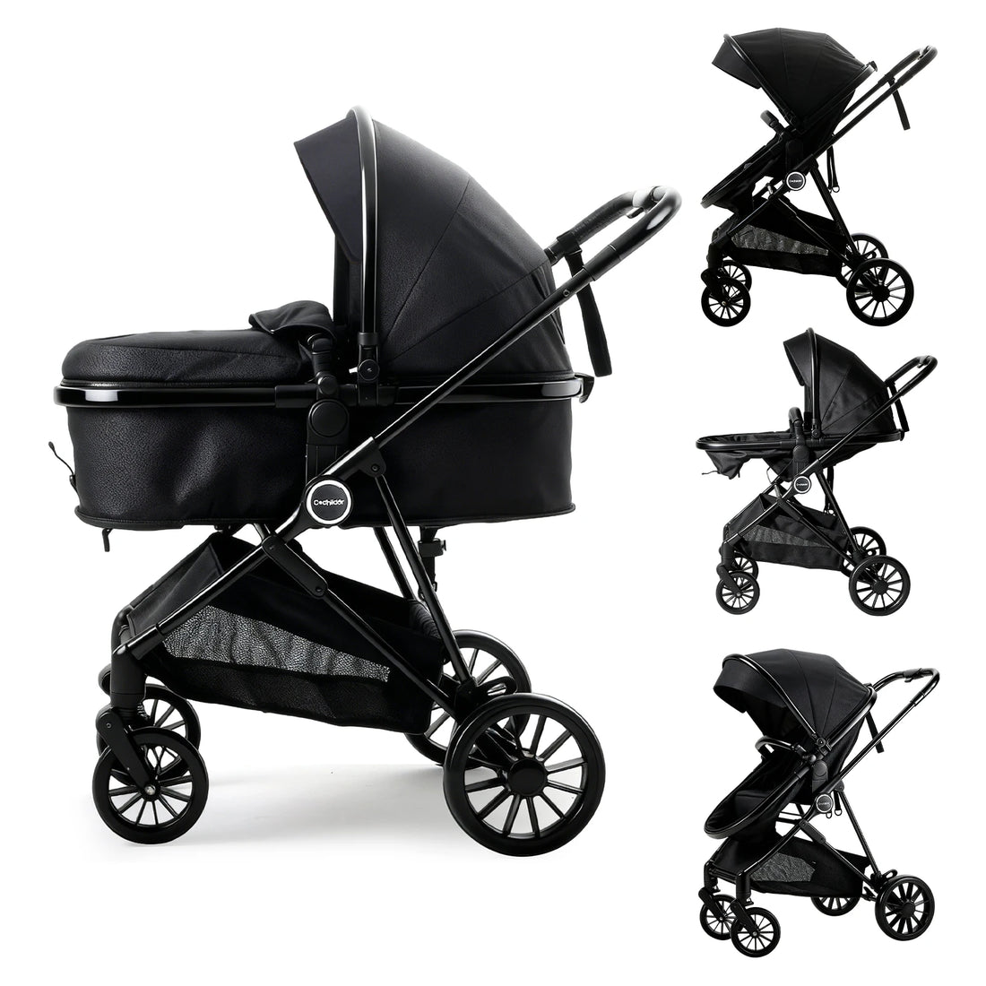 Reversible 3-in-1 Foldable Baby Stroller