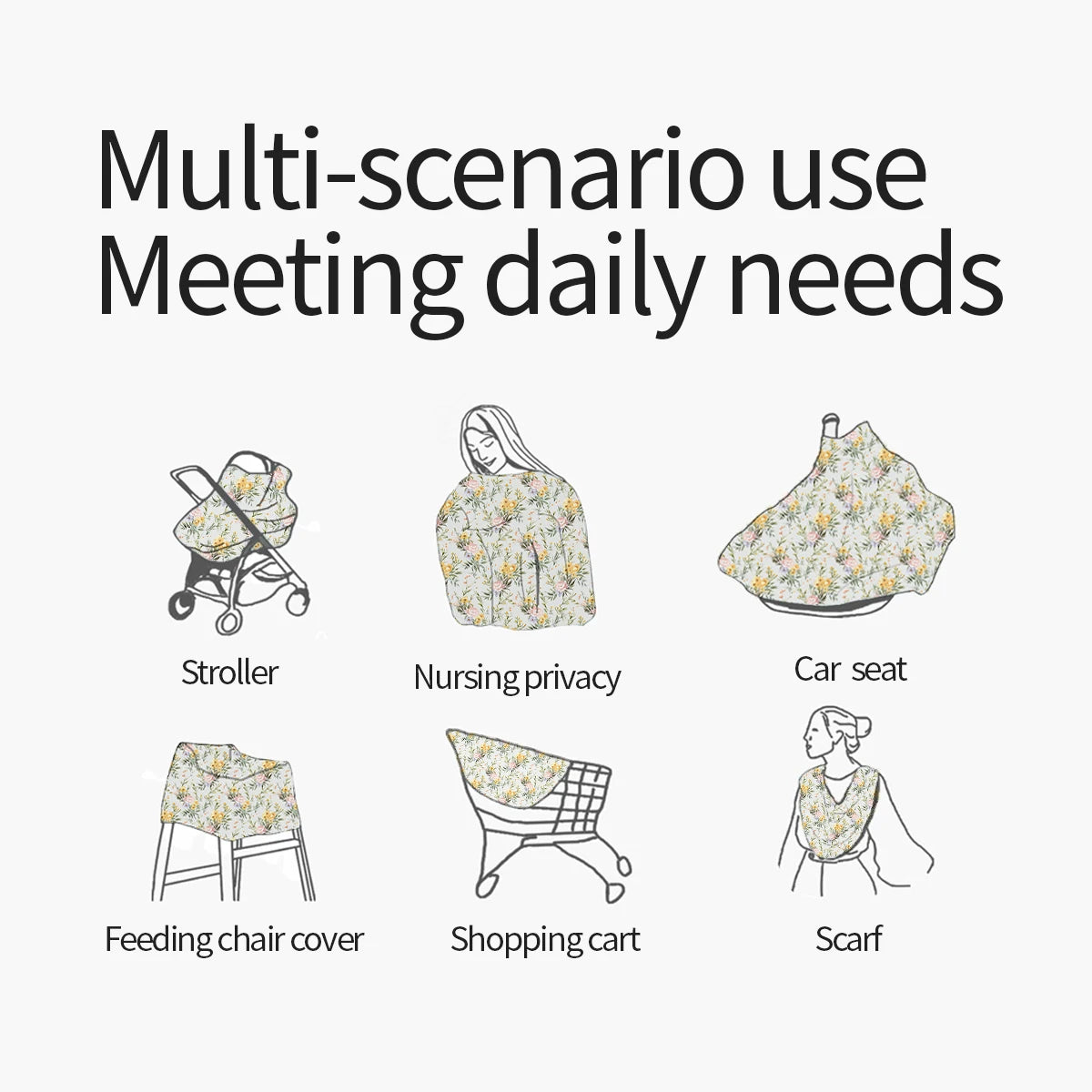 Multi-use Nursing Scarf for Comfort and Privacy