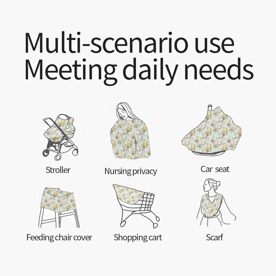 Multi-use Nursing Scarf for Comfort and Privacy