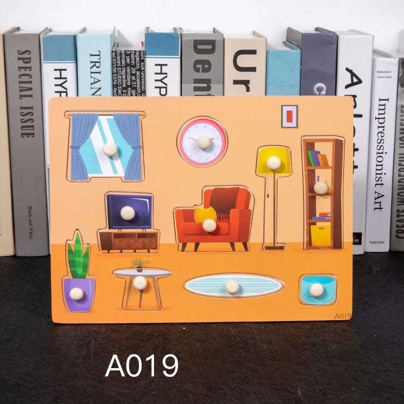 Wooden Peg 3D Puzzles