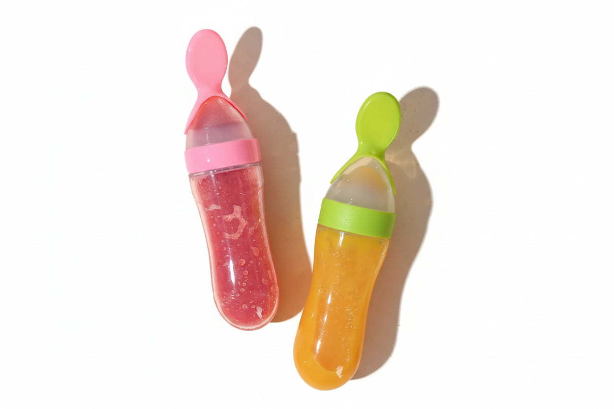 90ml / 3oz Baby Silicone Spoon Puree Bottle Feeder