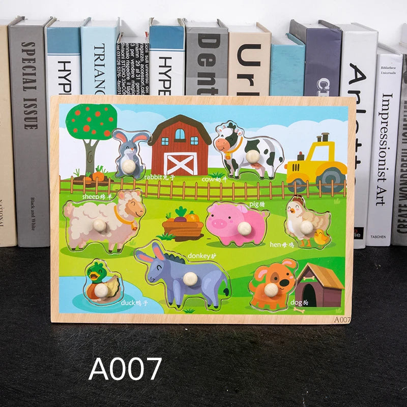 Wooden Peg 3D Puzzles