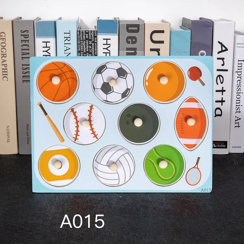 Wooden Peg 3D Puzzles