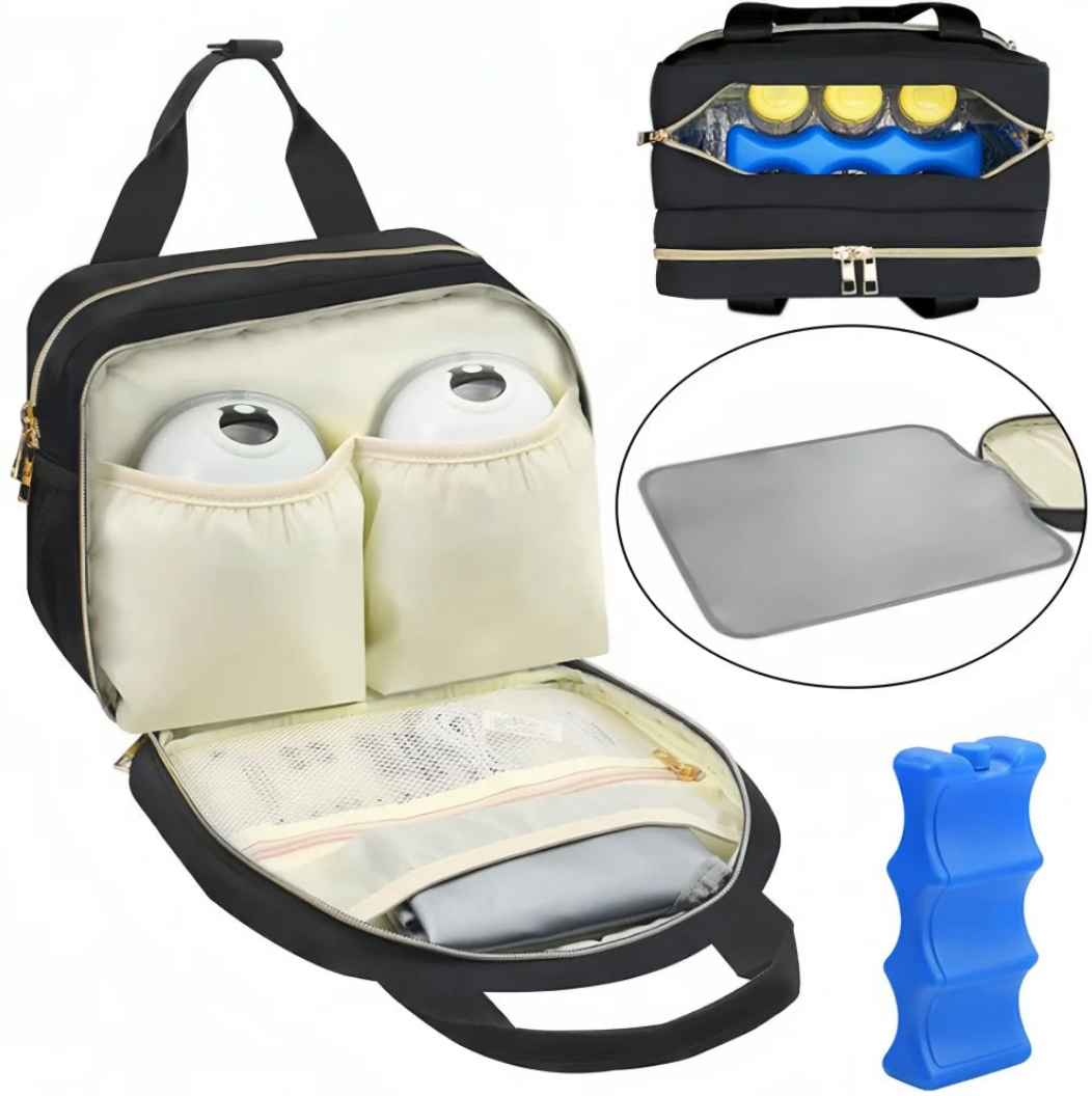 Portable Cooler Bag for Breast Pumps and Bottles