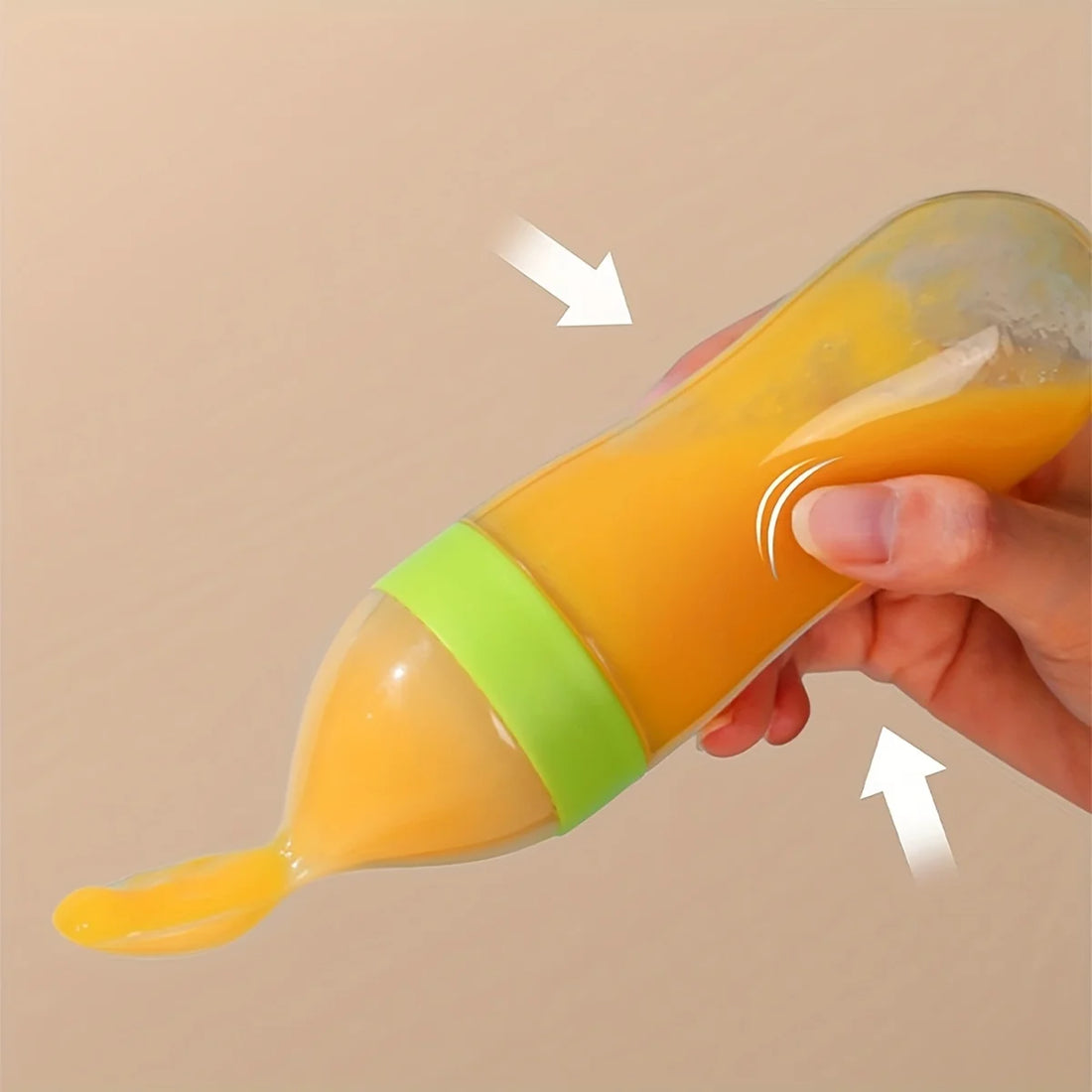 90ml / 3oz Baby Silicone Spoon Puree Bottle Feeder