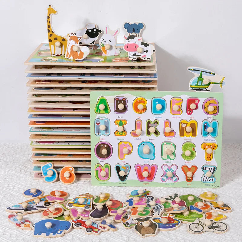 Wooden Peg 3D Puzzles