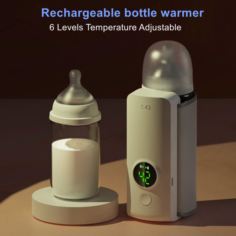 Portable Wireless Baby Bottle Warmer Sleeve (Includes Battery)